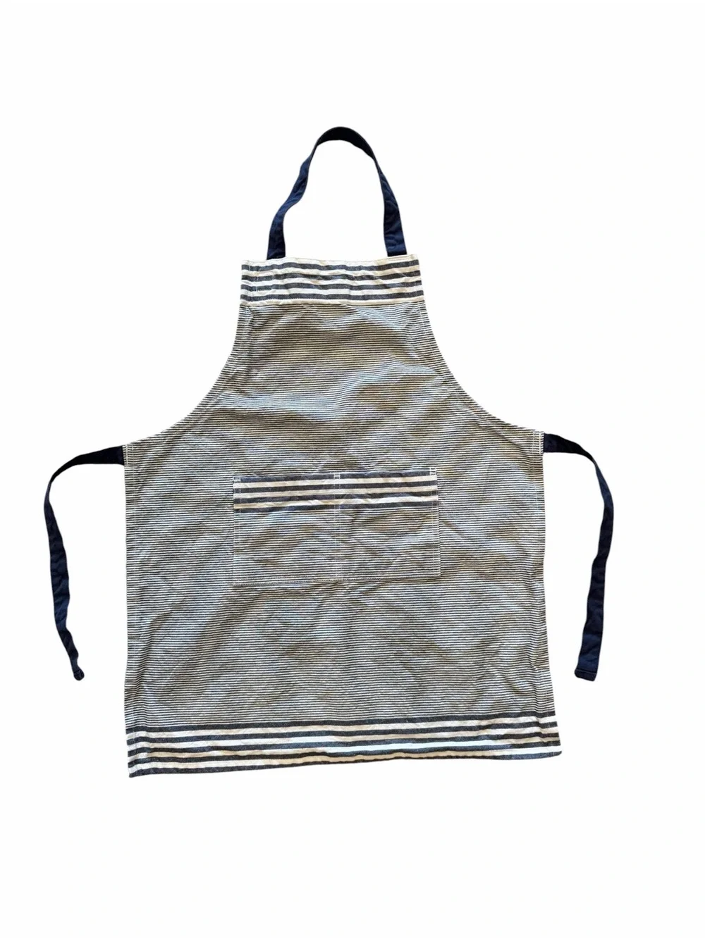 Children’s Williams Sonoma Bay Blue & White Stripe Cotton Apron